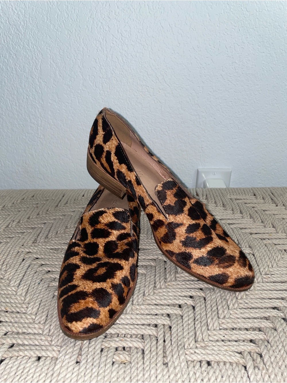 Madewell Leopard-Print Slip-On Loafers in Brown and Black